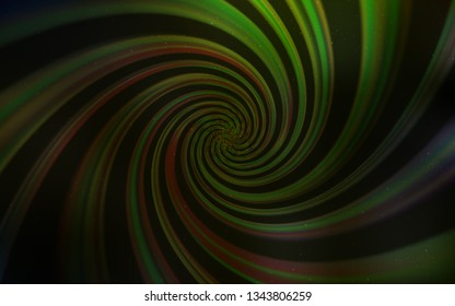 Dark Green, Yellow vector background with astronomical stars. Shining illustration with sky stars on abstract template. Pattern for astrology websites.