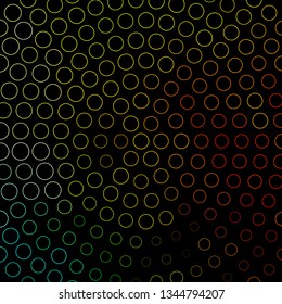 Dark Green, Yellow vector background with circles. Colorful illustration with gradient dots in nature style. Design for posters, banners.