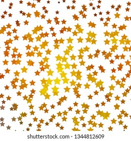 Dark Green, Yellow vector background with small and big stars. Modern geometric abstract illustration with stars. Best design for your ad, poster, banner.