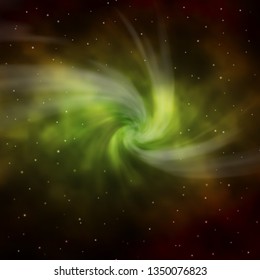Dark Green, Yellow vector background with colorful stars. Blur decorative design in simple style with stars. Best design for your ad, poster, banner.