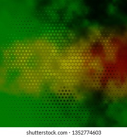 Dark Green, Yellow vector background with circles. Modern abstract illustration with colorful circle shapes. Pattern for booklets, leaflets.