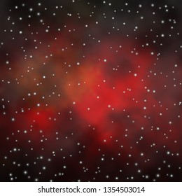 Dark Green, Yellow vector background with small and big stars. Colorful illustration with abstract gradient stars. Pattern for websites, landing pages.