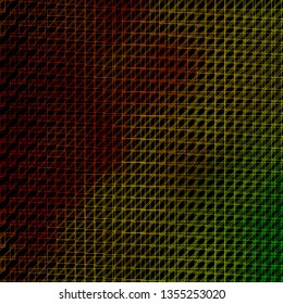 Dark Green, Yellow vector background with lines. Colorful gradient illustration with abstract flat lines. Pattern for websites, landing pages.