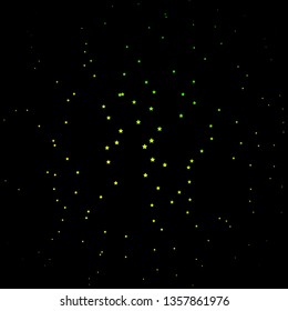 Dark Green, Yellow vector background with small and big stars. Modern geometric abstract illustration with stars. Pattern for websites, landing pages.