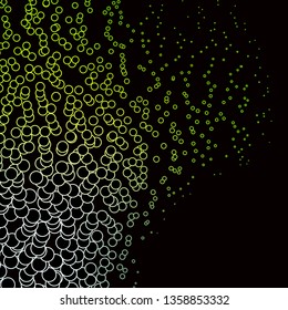 Dark Green, Yellow vector background with circles. Colorful illustration with gradient dots in nature style. Pattern for booklets, leaflets.