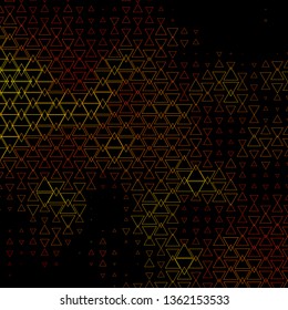 Dark Green, Yellow vector background with lines, triangles. Shining abstract illustration with colorful triangles. Pattern for booklets, leaflets