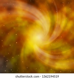 Dark Green, Yellow vector background with colorful stars. Modern geometric abstract illustration with stars. Design for your business promotion.
