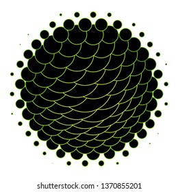 Dark Green, Yellow vector background with circles. Illustration with set of shining colorful abstract spheres. Design for your commercials.