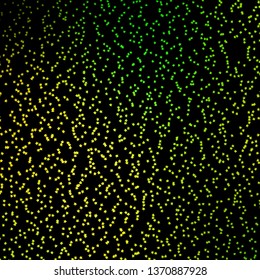Dark Green, Yellow vector background with small and big stars. Decorative illustration with stars on abstract template. Theme for cell phones.