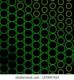 Dark Green, Yellow vector background with circles. Abstract decorative design in gradient style with bubbles. Pattern for websites, landing pages.