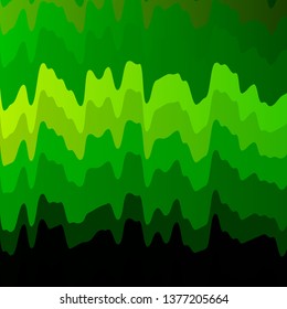 Dark Green, Yellow vector background with lines. Abstract gradient illustration with wry lines. Pattern for busines booklets, leaflets