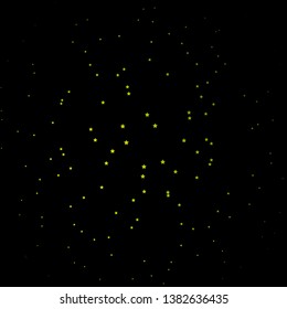 Dark Green, Yellow vector background with colorful stars. Shining colorful illustration with small and big stars. Pattern for websites, landing pages.
