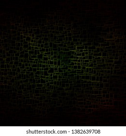 Dark Green, Yellow vector background in polygonal style. Illustration with a set of gradient rectangles. Design for your business promotion.