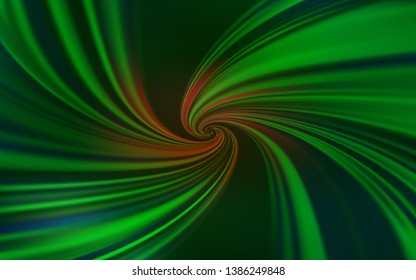Dark Green, Yellow vector background with curved lines. Glitter abstract illustration with wry lines. Colorful wave pattern for your design.