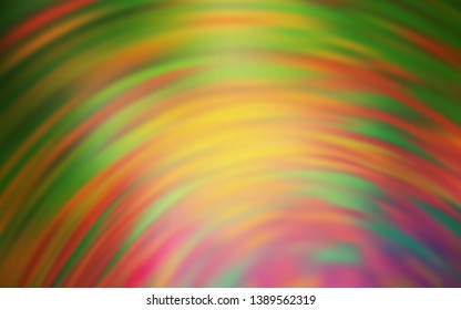 Dark Green, Yellow vector background with wry lines. A shining illustration, which consists of curved lines. Abstract design for your web site.