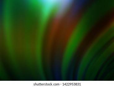 Dark Green, Yellow vector background with lamp shapes. Shining crooked illustration in marble style. The elegant pattern for brand book.