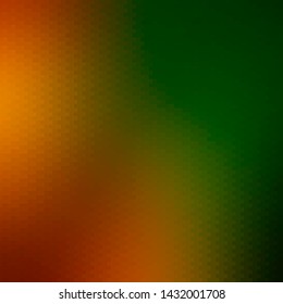 Dark Green, Yellow vector background in polygonal style. Abstract gradient illustration with rectangles. Best design for your ad, poster, banner.
