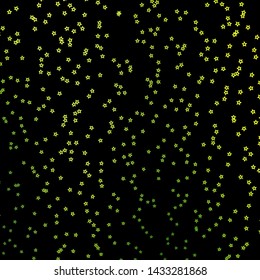Dark Green, Yellow vector background with colorful stars. Decorative illustration with stars on abstract template. Design for your business promotion.