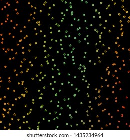Dark Green, Yellow vector background with colorful stars. Colorful illustration in abstract style with gradient stars. Design for your business promotion.