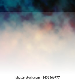 Dark Green, Yellow vector background with clouds. Illustration in abstract style with gradient clouds. Pattern for your booklets, leaflets.