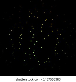 Dark Green, Yellow vector background with colorful stars. Colorful illustration in abstract style with gradient stars. Pattern for wrapping gifts.