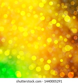 Dark Green, Yellow vector background with circles. Abstract decorative design in gradient style with bubbles. New template for your brand book.