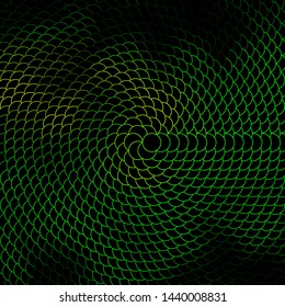 Dark Green, Yellow vector background with circles. Abstract decorative design in gradient style with bubbles. Pattern for websites, landing pages.