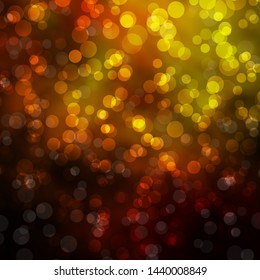 Dark Green, Yellow vector background with circles. Abstract colorful disks on simple gradient background. Pattern for wallpapers, curtains.