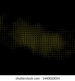 Dark Green, Yellow vector background with lines, triangles. Abstract gradient design with colorful triangles. Design for your promotions.