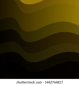 Dark Green, Yellow vector background with curves. Colorful geometric sample with gradient curves.  Design for your business promotion.