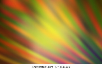 Dark Green, Yellow vector background with straight lines. Glitter abstract illustration with colorful sticks. Pattern for ad, booklets, leaflets.