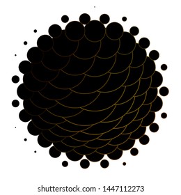 Dark Green, Yellow vector background with circles. Illustration with set of shining colorful abstract spheres. Design for posters, banners.