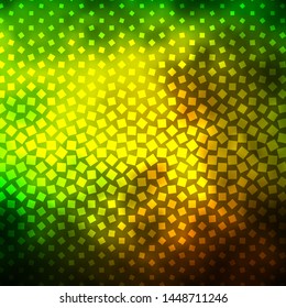 Dark Green, Yellow vector background with rectangles. New abstract illustration with rectangular shapes. Best design for your ad, poster, banner.