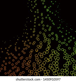 Dark Green, Yellow vector background with circles. Modern abstract illustration with colorful circle shapes. Design for your commercials.