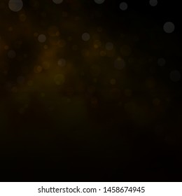 Dark Green, Yellow vector background with circles. Colorful illustration with gradient dots in nature style. Design for your commercials.