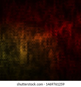 Dark Green, Yellow vector background with lines, triangles. Abstract gradient design with colorful triangles. Best design for posters, banners.