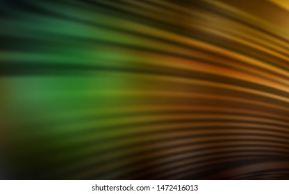 Dark Green, Yellow vector background with wry lines. A completely new colorful illustration in simple style. A completely new template for your design.