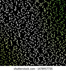 Dark Green, Yellow vector background with small and big stars. Shining colorful illustration with small and big stars. Best design for your ad, poster, banner.