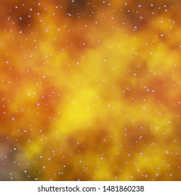 Dark Green, Yellow vector background with colorful stars. Colorful illustration in abstract style with gradient stars. Pattern for websites, landing pages.