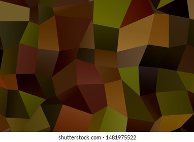 Dark Green, Yellow vector background with rectangles. Glitter abstract illustration with rectangular shapes. Pattern for commercials.