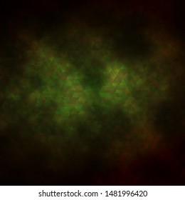 Dark Green, Yellow vector background with lines, triangles. Smart design in abstract style with gradient triangles. Design for your promotions.