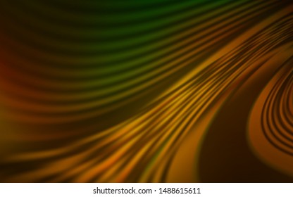 Dark Green, Yellow vector background with lines. A sample with colorful lines, shapes. A completely new template for your design.