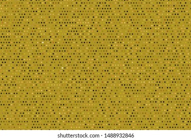 Dark Green, Yellow vector background with spots. Blurred decorative design in abstract style with bubbles. Pattern for textures of wallpapers.