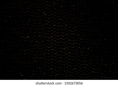 Dark Green, Yellow vector background with signs of alphabet. Blurred design in simple style with signs of alphabet. Pattern for booklets, leaflets of education.