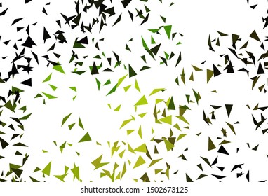 Dark Green, Yellow vector background with polygonal style. Illustration with set of colorful triangles. Pattern for websites.