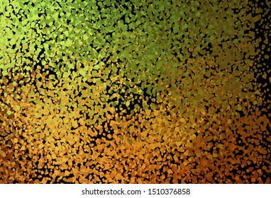 Dark Green, Yellow vector background with abstract shapes. Modern abstract illustration with colorful random forms. Modern design for your business card.