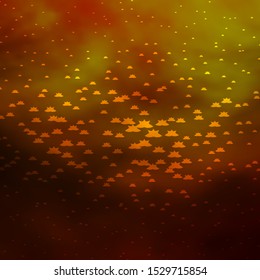 Dark Green, Yellow vector background with colorful stars. Modern geometric abstract illustration with stars. Pattern for websites, landing pages.