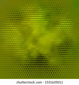 Dark Green, Yellow vector background with circles. Glitter abstract illustration with colorful drops. Design for posters, banners.