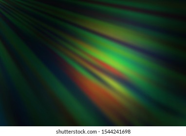 Dark Green, Yellow vector background with straight lines. Lines on blurred abstract background with gradient. Pattern for business booklets, leaflets.