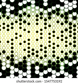 Dark Green, Yellow vector background with circles. Colorful illustration with gradient dots in nature style. Design for your commercials.